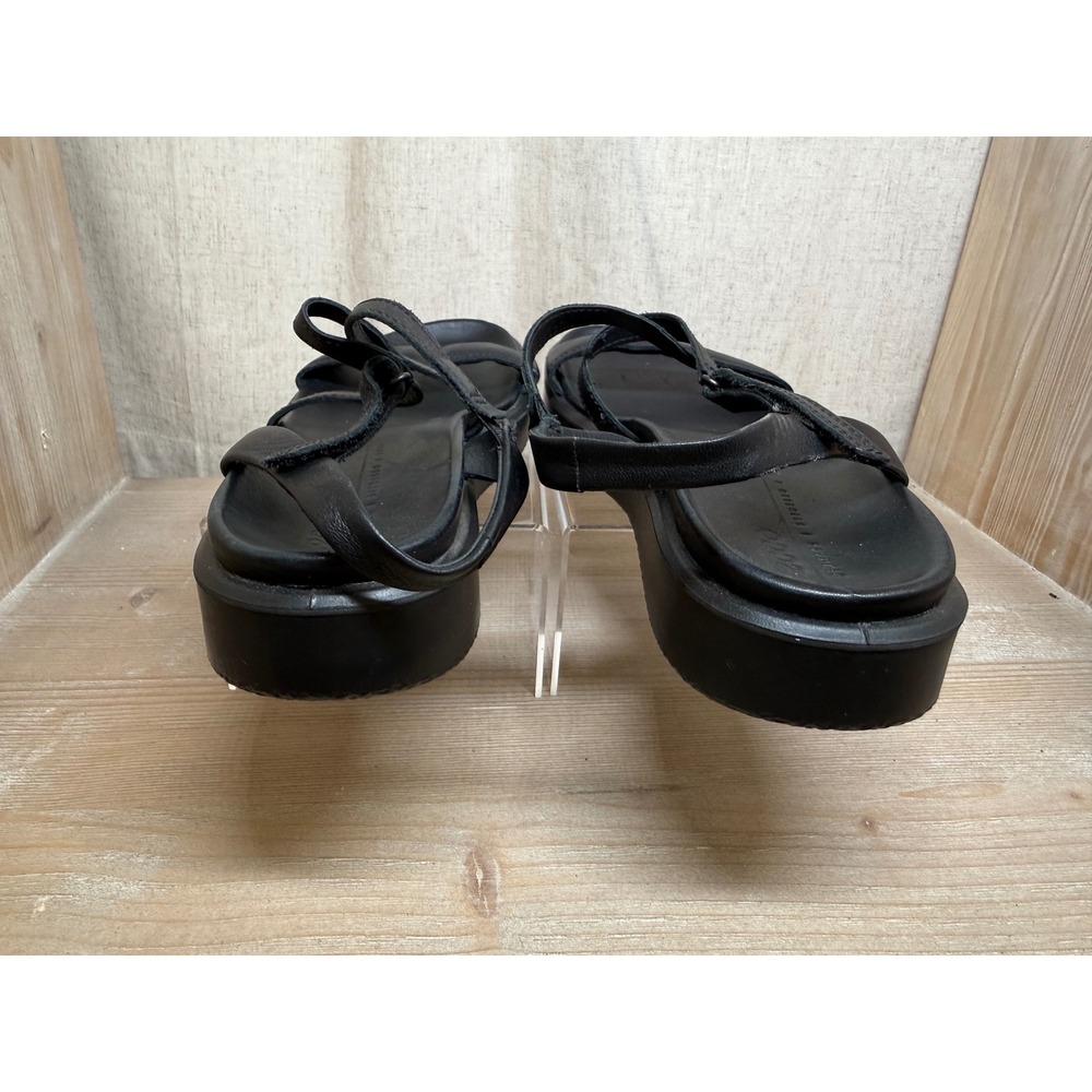 ECCO Simpil Black Leather Strappy Sandals Womens Size 41 US 10 Comfort Shoes - Picture 6 of 6